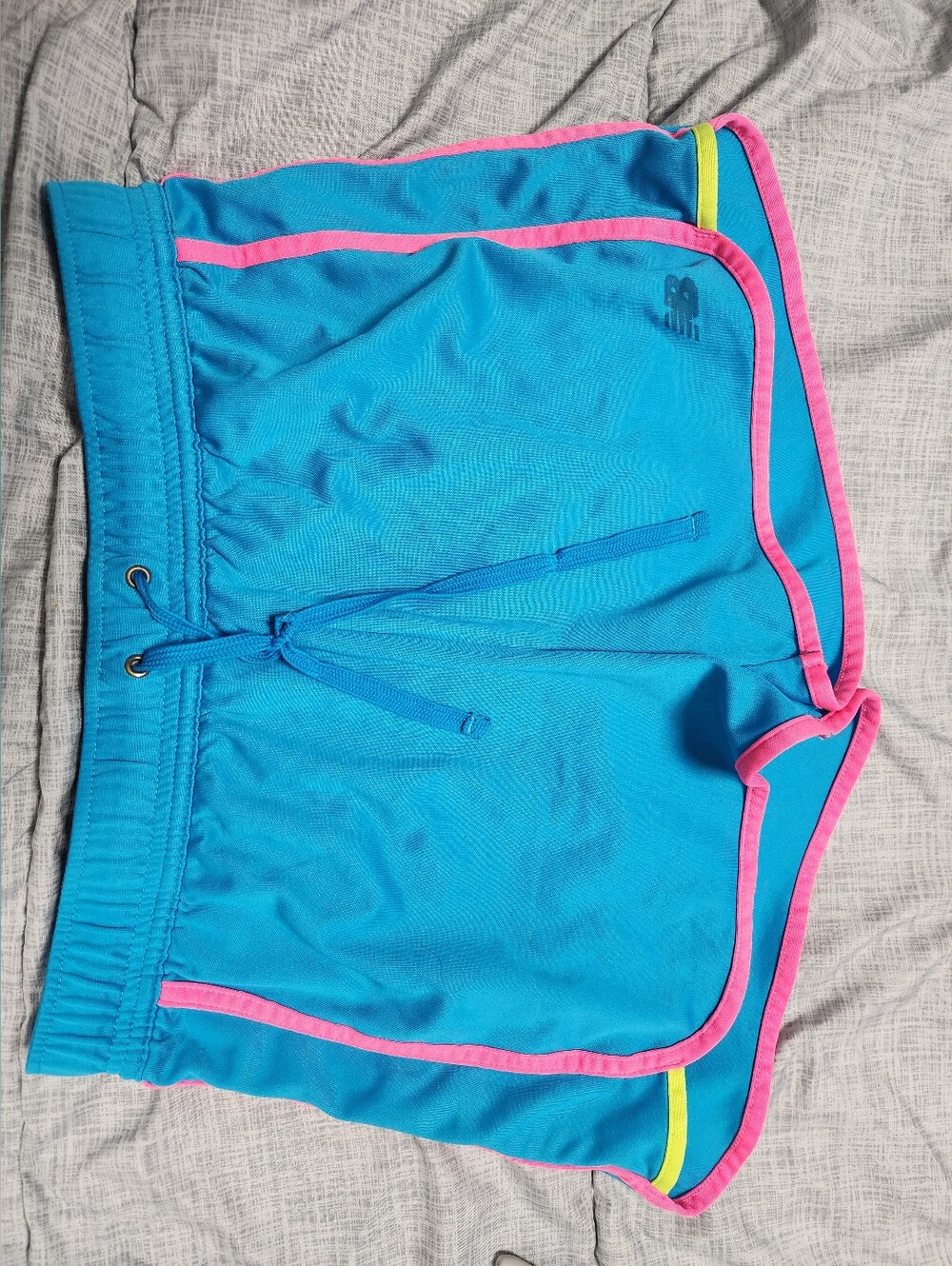New Balance Women's Bright Turquoise Athletic Shorts with Pink Trim